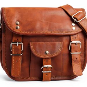 Gusti Borsa a Tracolla in Pelle Vintage H3 Modello Unisex 23x21x9 cm-0