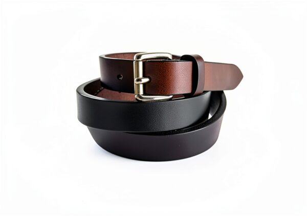 cintura in pelle da donna Gusti oro e marrone, design elegante-4