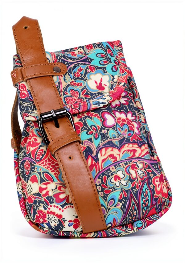 Borsa a tracolla da donna BAOSHA per laptop 15,6" Satchel floreale-5