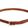 cintura in pelle da donna Gusti oro e marrone, design elegante-3