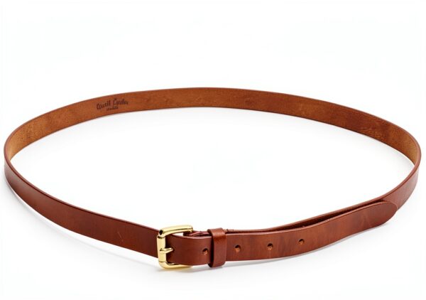 cintura in pelle da donna Gusti oro e marrone, design elegante-3