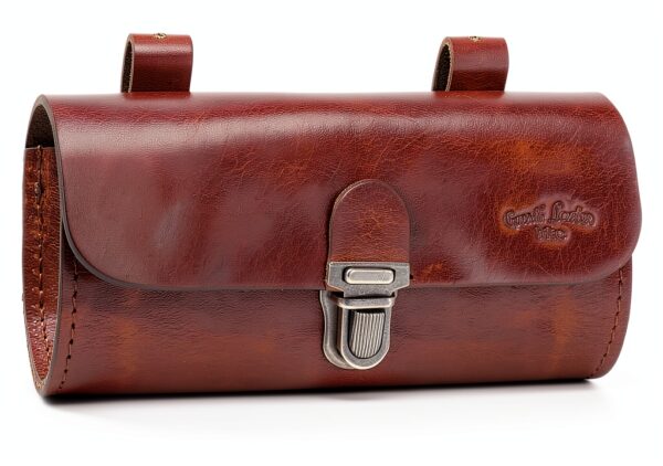Gusti Fabrice P. Borsa da sella in pelle per manubrio, borsa per attrezzi, borsa in pelle vintage-5