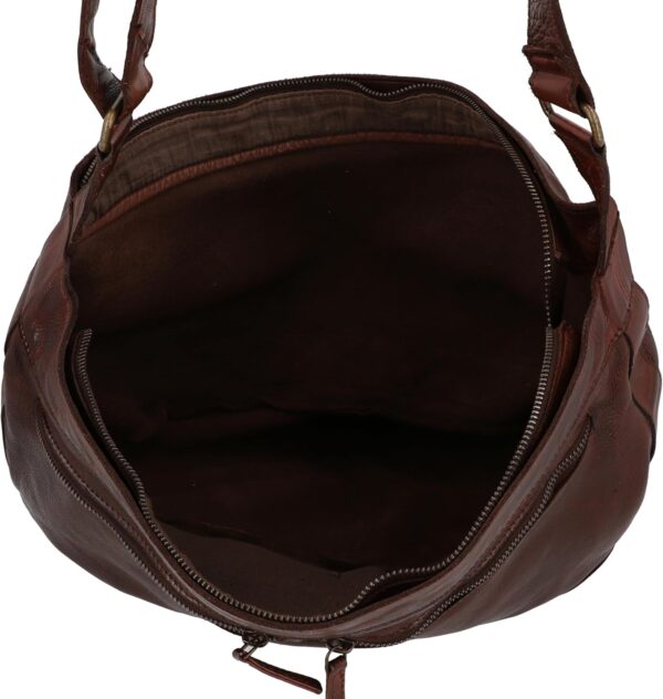 Borsa a tracolla in pelle Nyra vintage Cognac elegante e resistente-2