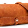 Borsa da manubrio Gusti in pelle marrone con fissaggio 2F61-20-5-0