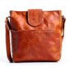 Borsa a tracolla in pelle Gusti Jacqueline S Shopper marrone 30x26 cm-2