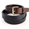 cintura in pelle da donna Gusti oro e marrone, design elegante-2