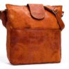 Borsa a tracolla in pelle Gusti Jacqueline S Shopper marrone 30x26 cm-0