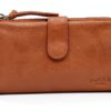 Portafoglio donna in pelle GUSTI 2A257 Nocciola porta carte RFID-4