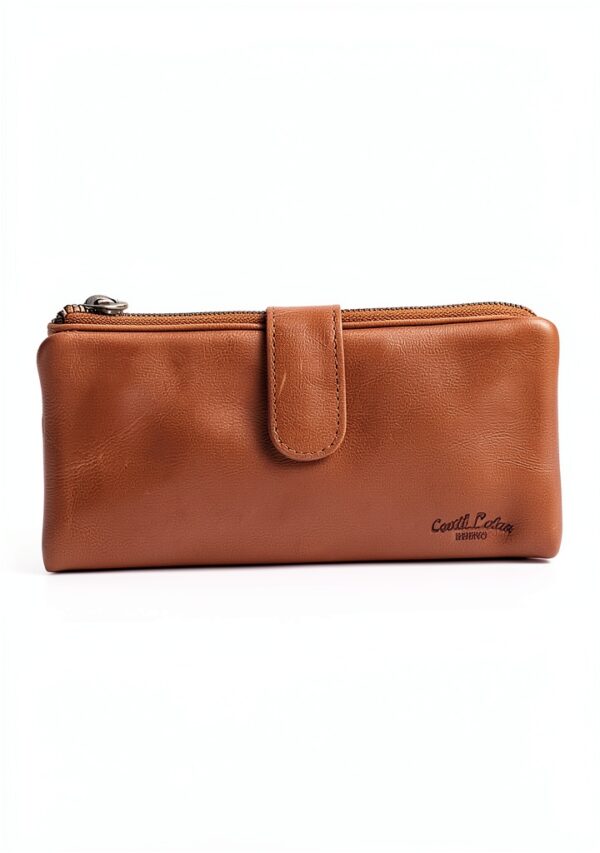 Portafoglio donna in pelle GUSTI 2A257 Nocciola porta carte RFID-7