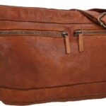 Borsa a tracolla in pelle Gusti Nyra vintage colore Cognac-0