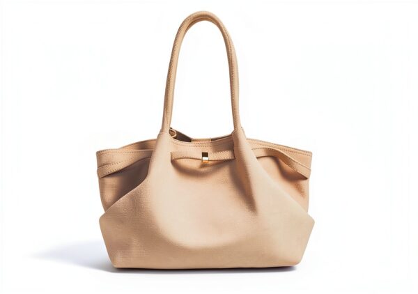 Borsa Makukke in finta pelle scamosciata da donna grande vintage rosso-3