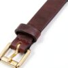 cintura in pelle da donna Gusti oro e marrone, design elegante-5