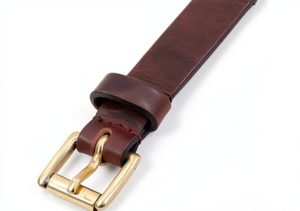 cintura in pelle da donna Gusti oro e marrone, design elegante-5