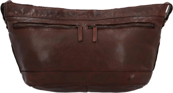 Borsa a tracolla in pelle Nyra vintage Cognac elegante e resistente-1