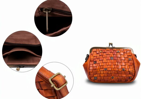 Gusti Borsa a tracolla in pelle Britney – Borsa da donna – Marrone-4