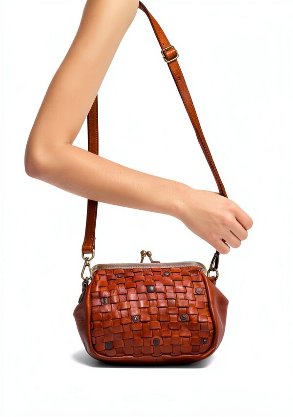 Gusti Borsa a tracolla in pelle Britney – Borsa da donna – Marrone-1