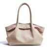 Borsa Makukke in finta pelle scamosciata da donna grande vintage rosso-5
