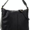 Borsa a tracolla donna in pelle Gusti Hannah Nero, design elegante-0