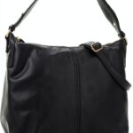 Borsa a tracolla donna in pelle Gusti Hannah Nero, design elegante-0