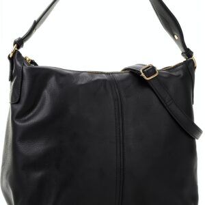 Borsa a tracolla donna in pelle Gusti Hannah Nero, design elegante-0