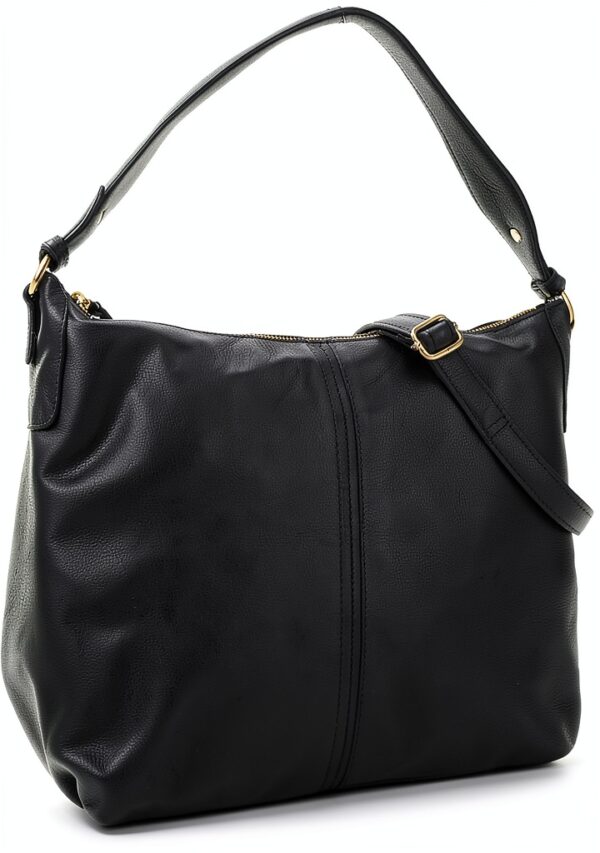 Borsa a tracolla donna in pelle Gusti Hannah Nero, design elegante-0