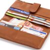 Portafoglio donna in pelle GUSTI 2A257 Nocciola porta carte RFID-2