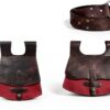 Borsa da Cintura Medievale HiiFeuer in Finta Pelle Marrone C-3