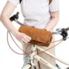 Borsa da manubrio Gusti in pelle marrone con fissaggio 2F61-20-5-1