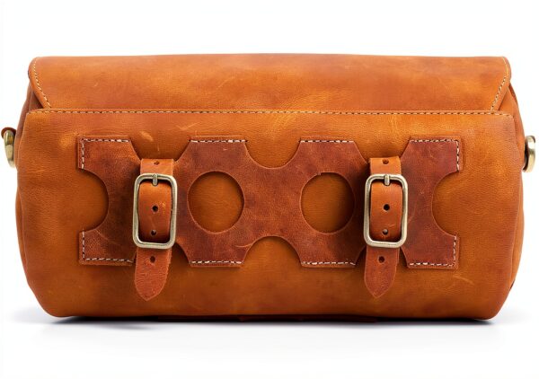 Borsa da manubrio Gusti in pelle marrone con fissaggio 2F61-20-5-4