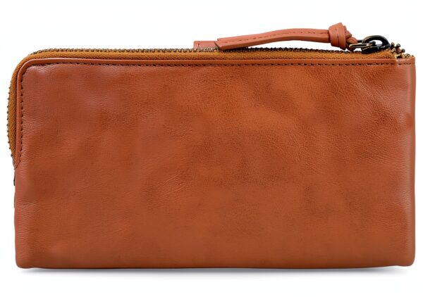 Portafoglio donna in pelle GUSTI 2A257 Nocciola porta carte RFID-6