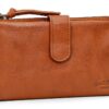 Portafoglio donna in pelle GUSTI 2A257 Nocciola porta carte RFID-0