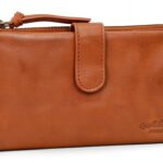 Portafoglio donna in pelle GUSTI 2A257 Nocciola porta carte RFID-0