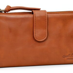 Portafoglio donna in pelle GUSTI 2A257 Nocciola porta carte RFID-0