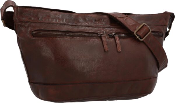 Borsa a tracolla in pelle Nyra vintage Cognac elegante e resistente-0