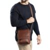Borsa a spalla in pelle Gusti colby marrone unisex design vintage-2