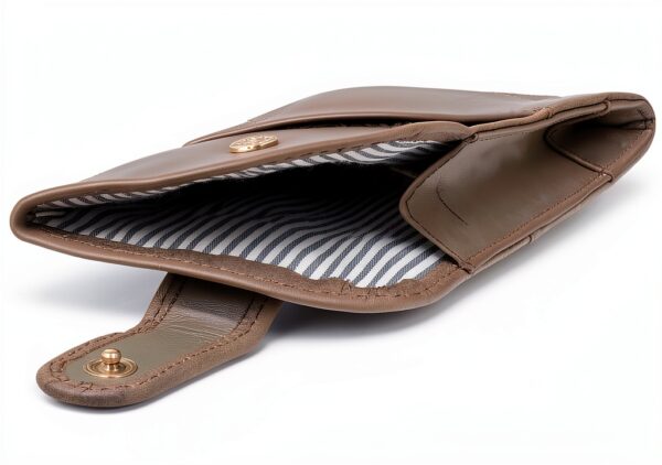 Gusti Leder Portaocchiali grigio – custodia in pelle vegana, vintage-4