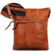 Borsa a tracolla in pelle Maola Gusti marrone donna-5
