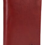 Gusti Beckett - Portafoglio in pelle da donna, stile vintage, rosso-0