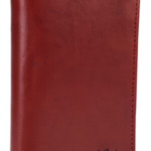 Gusti Beckett - Portafoglio in pelle da donna, stile vintage, rosso-0