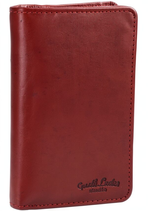 Gusti Beckett - Portafoglio in pelle da donna, stile vintage, rosso-0
