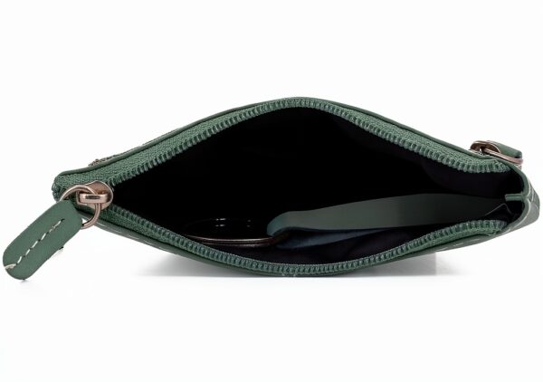 Portachiavi in pelle Gusti Rook blu pelle premium compatto 11x7 cm-5