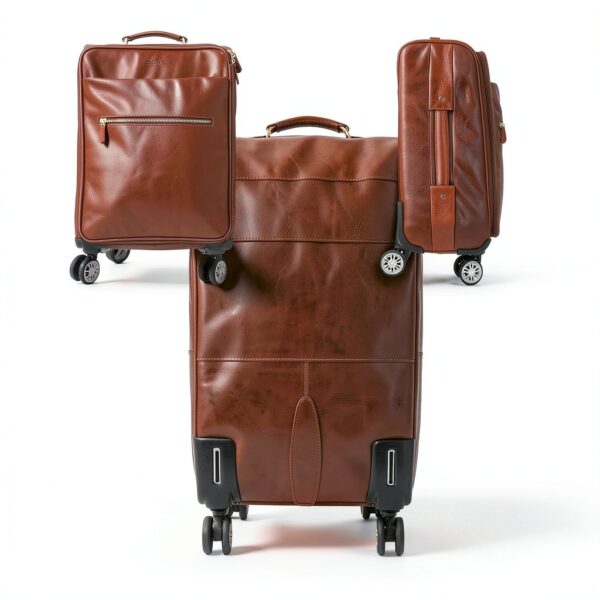 Borsa da viaggio in pelle Gusti – Trolley Asia marrone 59x27x38 cm-2