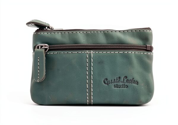 Portachiavi in pelle Gusti Rook blu pelle premium compatto 11x7 cm-8