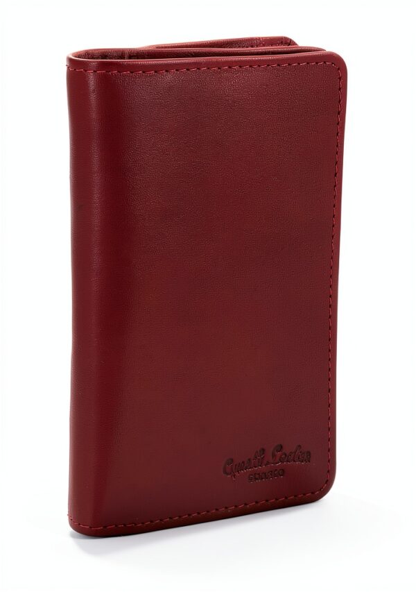 Gusti Beckett - Portafoglio in pelle da donna, stile vintage, rosso-4