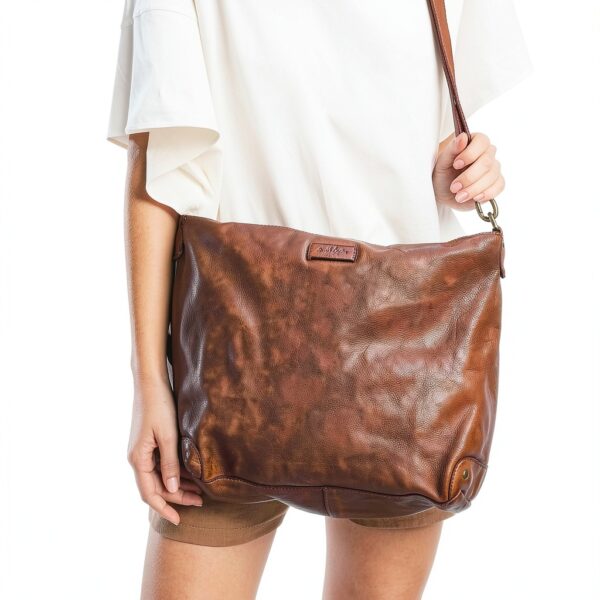 Borsa a tracolla Gusti Suzanne in pelle vintage cognac donna-2