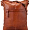 Borsa a tracolla in pelle Maola Gusti marrone donna-7