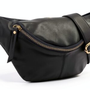Gusti Cillian - Marsupio da donna e uomo, in pelle, colore: Nero, Nero , taglia unica-0