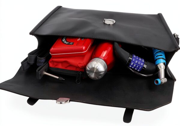 Borsa bici in pelle Gusti Borsa da telaio nera 2g143-26-25-L-4