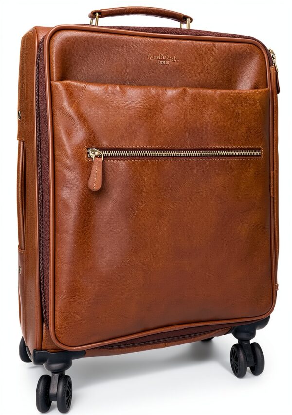 Borsa da viaggio in pelle Gusti – Trolley Asia marrone 59x27x38 cm-0