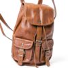 Gusti Zaino Vintage Marrone M30 in Pelle Vera Unisex Donna Uomo-4